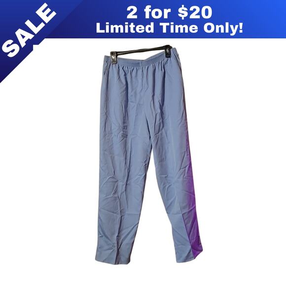 [Sale: 2 for $20!] Alfred Dunner Light Blue Elastic Waist Trousers Sz 18 0198 - Picture 1 of 8